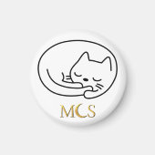 Schlafende Katze Felix Calypso's Herz Magnet (Vorne)