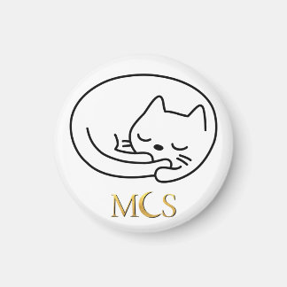 Schlafende Katze Felix Calypso's Herz Magnet