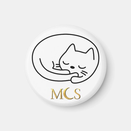 Schlafende Katze Felix Calypso's Herz Magnet (Vorne)