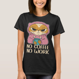 Schlafende Katze Kaffee Espresso Kaffeetasse Männe T-Shirt
