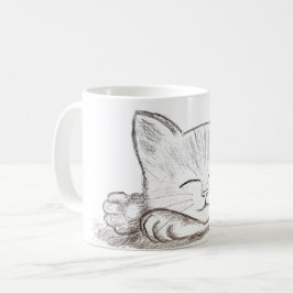 Schlafende Katze Kaffeetasse