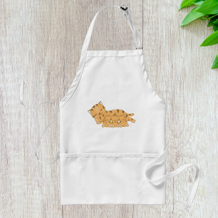 Schlafende Katze mit säugenden Kätzchen Schürze