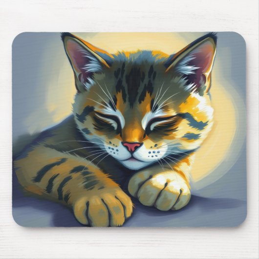 Schlafende Katze Mousepad (Vorne)