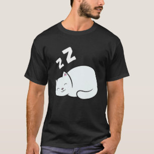 Schlafende Katze Müde Katze Pyjama Liebt Katzen T-Shirt