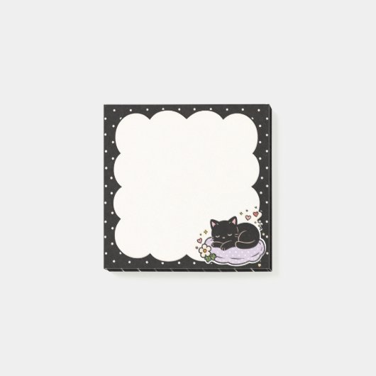 Schlafende Katze Post-it Klebezettel (Vorderseite)