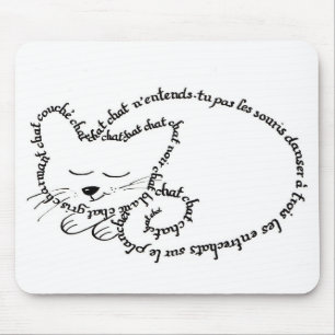 Schlafende Katze, reizende Katze Mousepad
