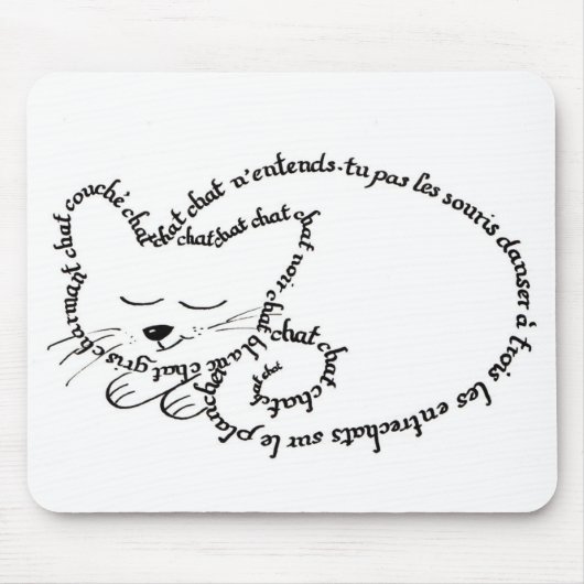 Schlafende Katze, reizende Katze Mousepad (Vorne)