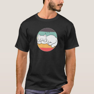 Schlafende Katze Schläfriges Tier Vintage Retro Mu T-Shirt