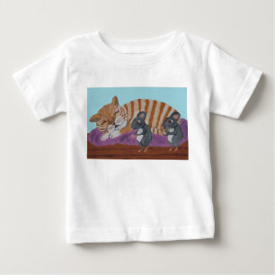 Schlafende Katze und hinterlistige Mäuse T-Shirt