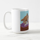 Schlafende Katze und hinterlistige Mäuse Tasse (Links)