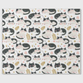 Schlafende Katzen Geschenkpapier (Flach)