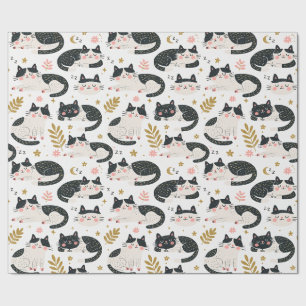 Schlafende Katzen Geschenkpapier