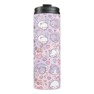 Schlafende Katzen Kawaii Thermobecher Thermosbecher