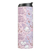 Schlafende Katzen Kawaii Thermobecher Thermosbecher (Nach links gedreht)