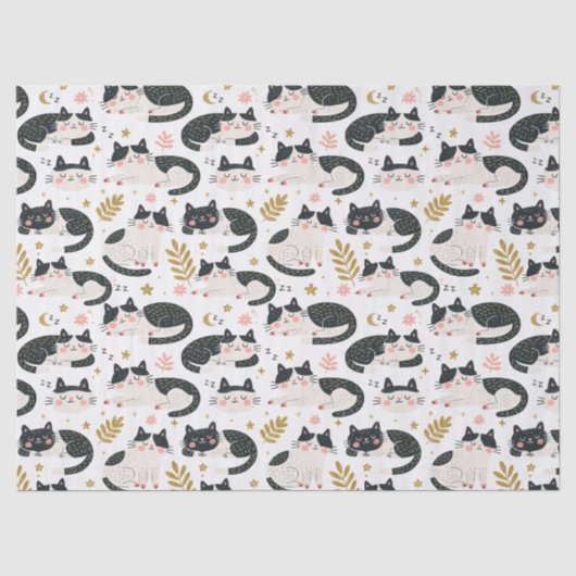 Schlafende Katzen Seidenpapier (Vorderseite)