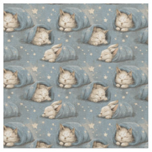 Schlafende Katzen unter dem sternenklaren Himmel, Stoff