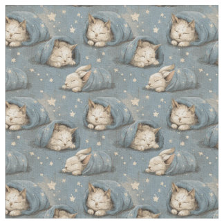Schlafende Katzen unter dem sternenklaren Himmel, Stoff