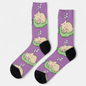 Schlafende Kitty Thunder_Cove Socken (Linkes Detail)