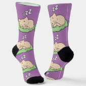 Schlafende Kitty Thunder_Cove Socken (Gewinkelt)