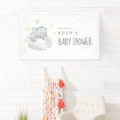 Schlafende kleine Elefantenjunge Babydusche Willko Banner (Insitu)
