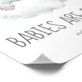 Schlafende kleine Elefantenjunge Babys sind süß Poster (Ecke)