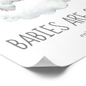 Schlafende kleine Elefantenmädchen Babys sind süß Poster (Ecke)