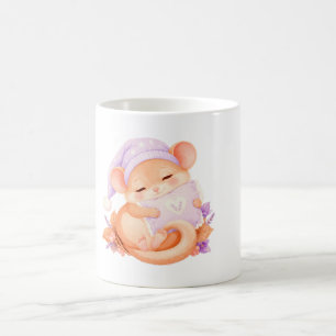 Schlafende kleine Maus Kaffeetasse