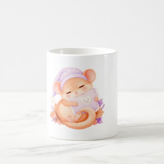 Schlafende kleine Maus Kaffeetasse (Mittel)