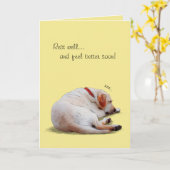 Schlafende Labrador Retriever Grußkarte Karte (Gelbe Blume)