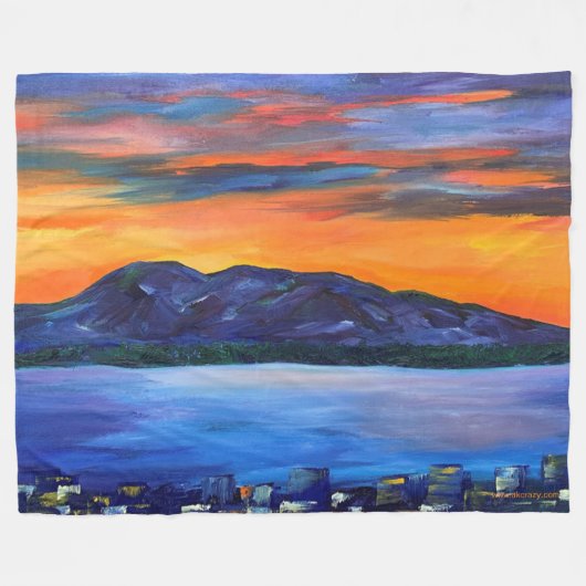 Schlafende Lady Fleece Decke  (Vorderseite (Horizontal))