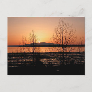 Schlafende Lady Sunset - Ankerplatz, Alaska Postkarte