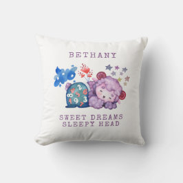 Schlafende Lamm Sweet Dreams Sleepy Name Kissen