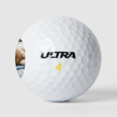 Schlafende Langeginger-Katze Golfball (Logo)