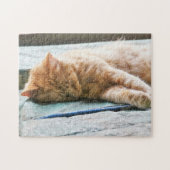 Schlafende Langeginger-Katze Puzzle (Horizontal)