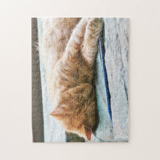 Schlafende Langeginger-Katze Puzzle (Vertikal)
