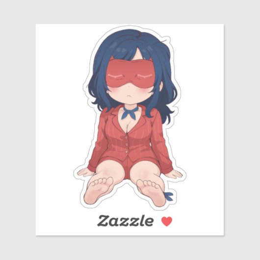 Schlafende Mita Chibi Süße Anime-Sticker Aufkleber (Blatt)