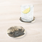 Schlafende Mops-Untersetzer Getränkeuntersetzer (Seite)