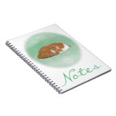Schlafende orange Katze Notizblock (Rechte Seite)