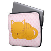 Schlafende Orange Tabby Cat Laptopschutzhülle (Vorderseite Links)