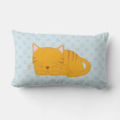 Schlafende Orange Tabby Cat Lendenkissen (Rückseite)