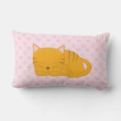 Schlafende Orange Tabby Cat Lendenkissen (Rückseite)