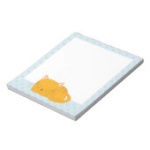 Schlafende Orange Tabby Cat Notizblock (Rotiert)