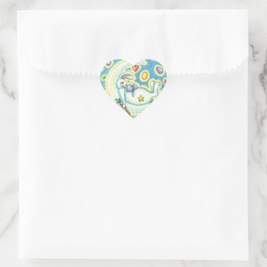 SCHLAFENDE OSTBUNNY STICKERS - Heart Heart (Tasche)