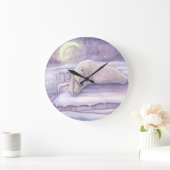 Schlafende Polar Bear Fantasy Wildlife Snuggggggs Große Wanduhr (Zuhause)