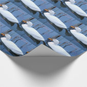 Schlafende Reflektion bei weißem Duck Geschenkpapier (Ecke)