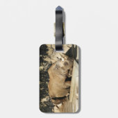 Schlafende Rhino Gepäckanhänger (Rückseite vertikal)