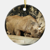 Schlafende Rhino Keramik Ornament (Vorne)