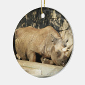 Schlafende Rhino Keramik Ornament (Links)
