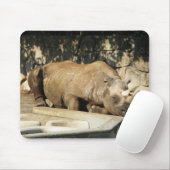 Schlafende Rhino Mousepad (Mit Mouse)