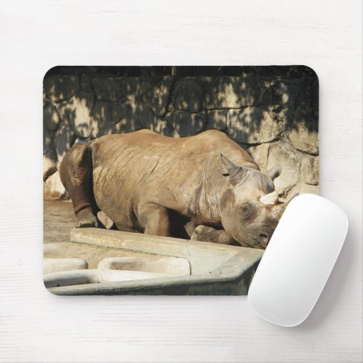 Schlafende Rhino Mousepad (Mit Mouse)